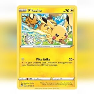 Pikachu Pokemon Card 🔥 70 HP 🟡 049/195